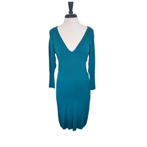 Vertigo Paris Dresses & Skirts - New VERTIGO PARIS Teal‎ Knit Sweater Midi Dress Long Sleeve Women's Sz M